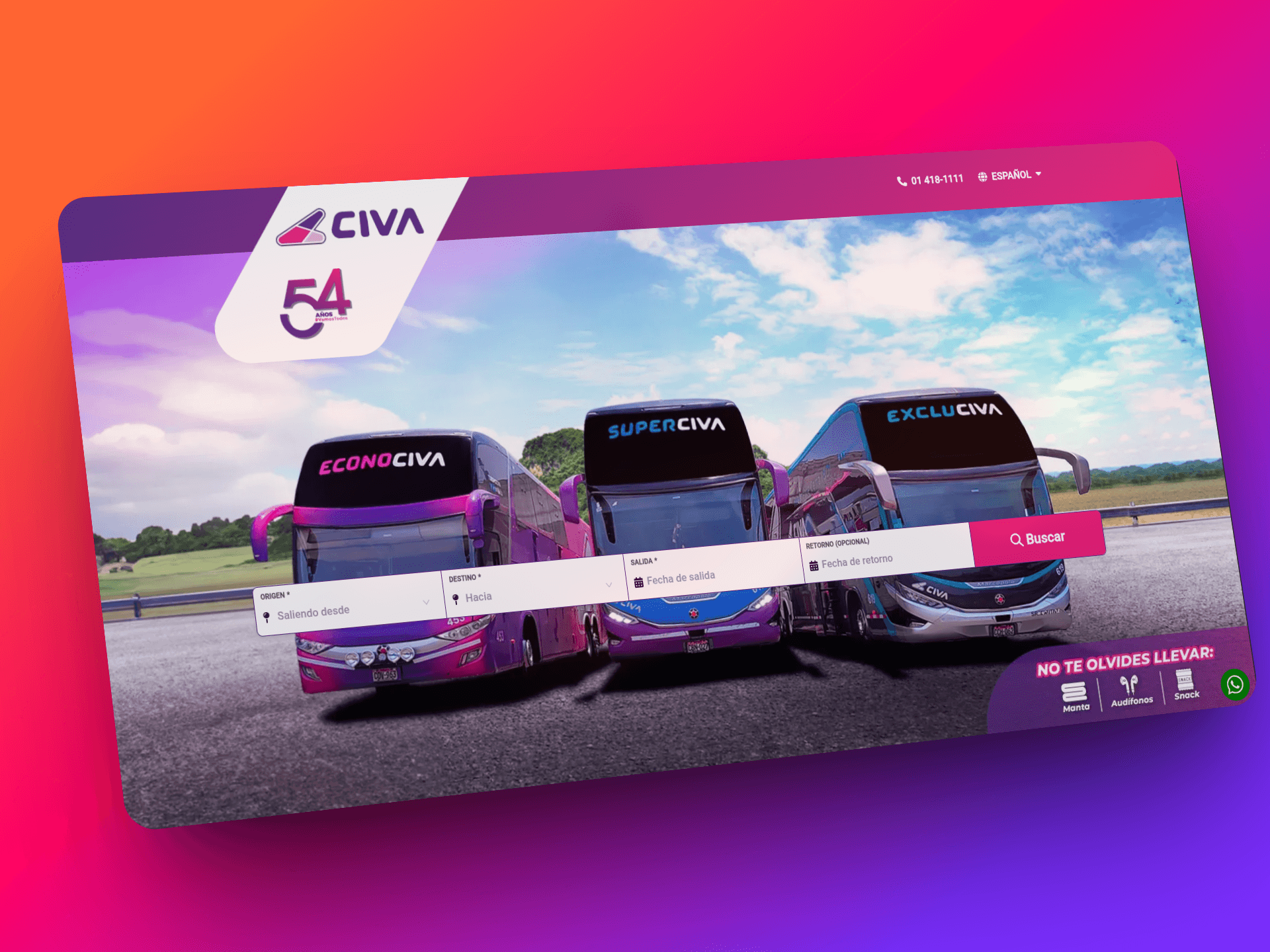 Captura de pantalla: ERP de transporte y encomiendas
