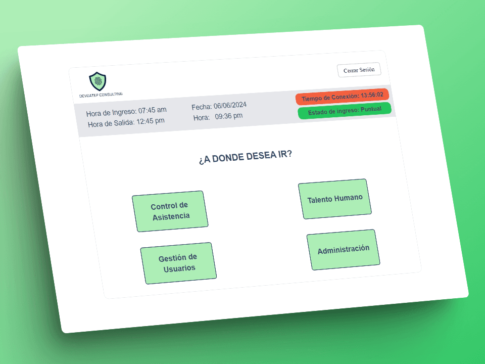 Captura de pantalla: Intranet corporativa